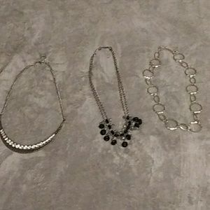 Bundle of 3 Silver Necklaces